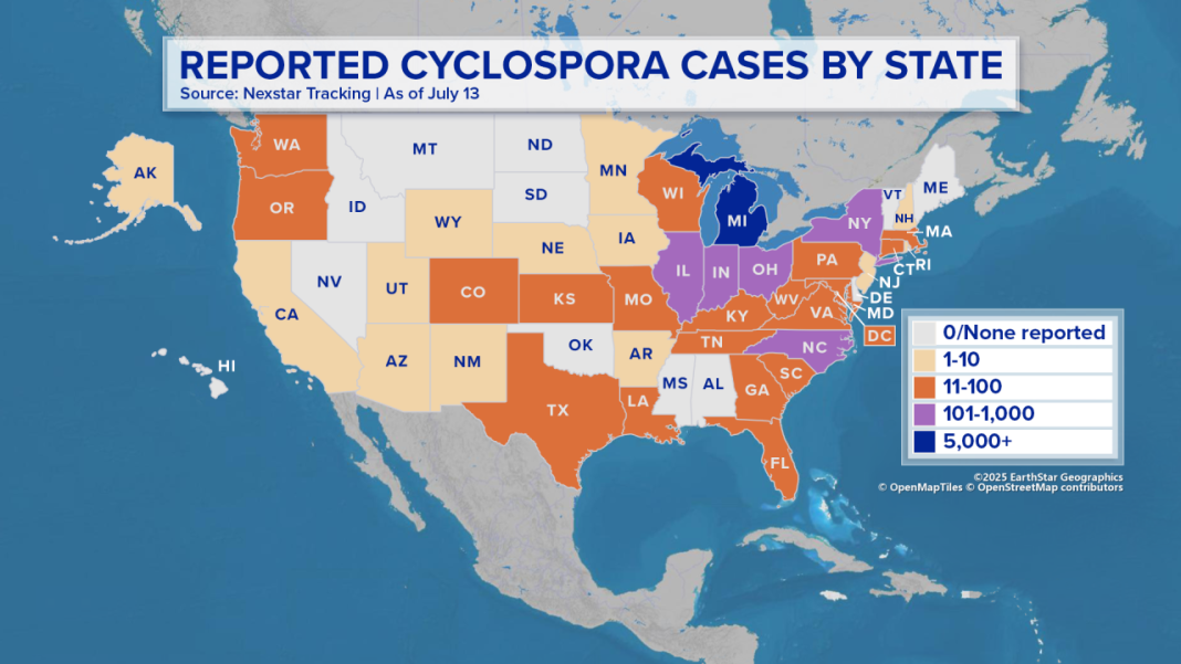 cyclospora map
