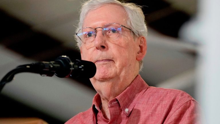 McConnell says a fall led to his hospitalization, breaking weeks of silence – NPR